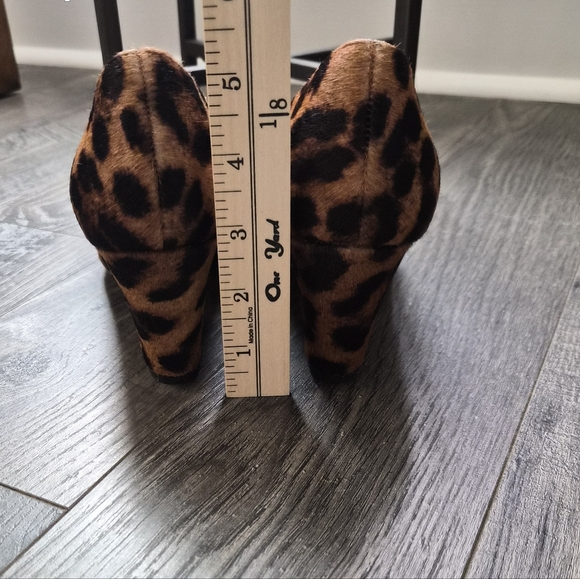 Botkier New York Leopard Print Calf Hair Pointed Toe Pumps Heels 7.5 - Picture 6 of 7